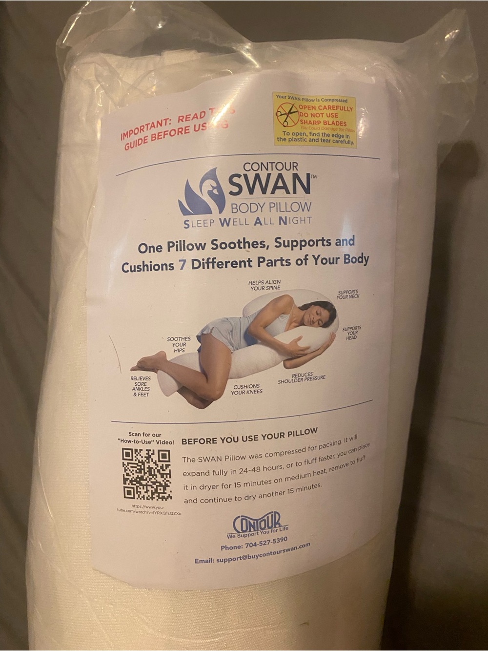 Contour swan body/pregnancy pillow